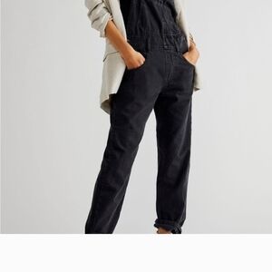 Free People Black Women's Denim Overalls